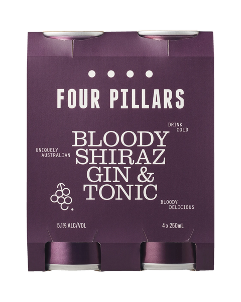 Four Pillars Bloody Shiraz Gin & Tonic 250mL (Case)