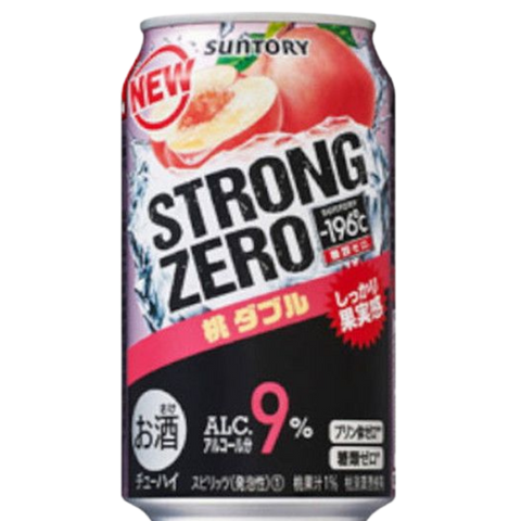 Suntory 196 ℃ Strong Zero Peach. Best tasting